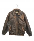 ST JOHN'S BAYセントジョンズベイ）の古着「レザージャケット」｜ブラウン