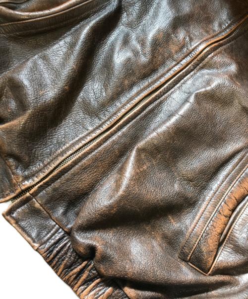 ST JOHN'S BAY（セントジョンズベイ）ST JOHN'S BAY (セントジョンズベイ) レザージャケット ブラウン サイズ:Lの古着・服飾アイテム