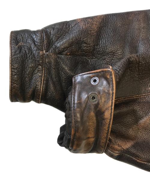 ST JOHN'S BAY（セントジョンズベイ）ST JOHN'S BAY (セントジョンズベイ) レザージャケット ブラウン サイズ:Lの古着・服飾アイテム