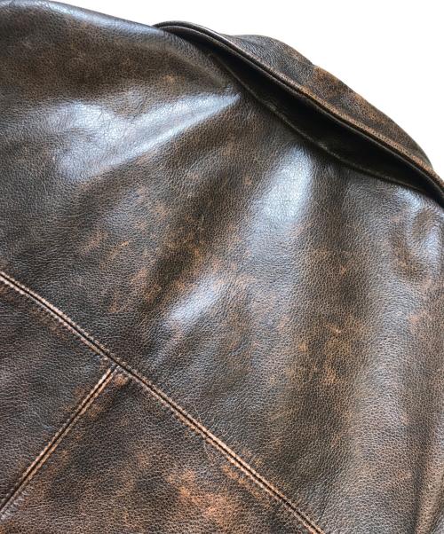 ST JOHN'S BAY（セントジョンズベイ）ST JOHN'S BAY (セントジョンズベイ) レザージャケット ブラウン サイズ:Lの古着・服飾アイテム