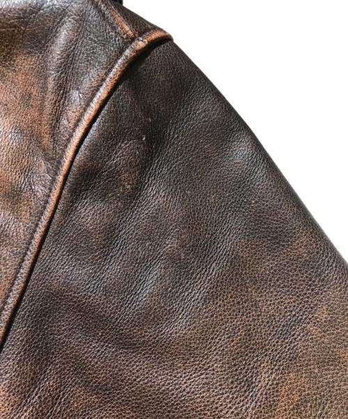 ST JOHN'S BAY（セントジョンズベイ）ST JOHN'S BAY (セントジョンズベイ) レザージャケット ブラウン サイズ:Lの古着・服飾アイテム