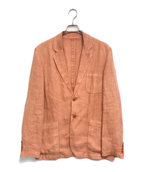 C.P COMPANY（シーピーカンパニー）C.P COMPANY (シーピーカンパニー) リネンテーラードジャケット オレンジ サイズ:48の古着・服飾アイテム
