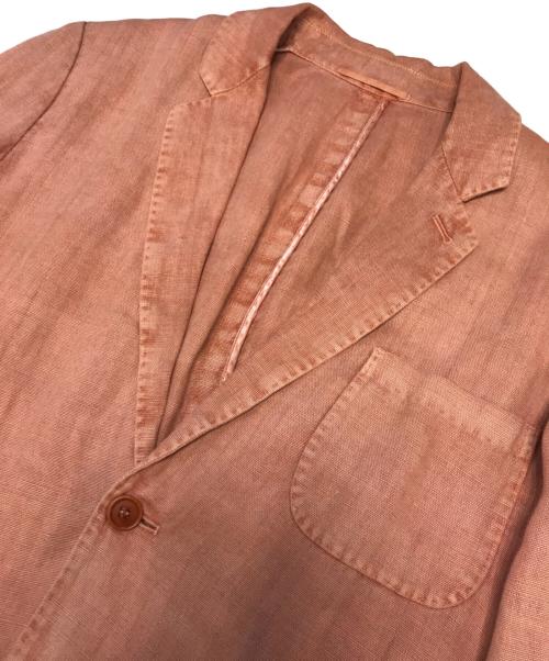 C.P COMPANY（シーピーカンパニー）C.P COMPANY (シーピーカンパニー) リネンテーラードジャケット オレンジ サイズ:48の古着・服飾アイテム