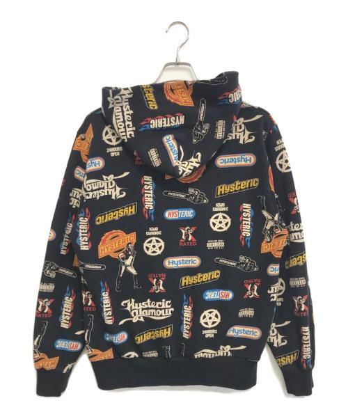 Hysteric Glamour（ヒステリックグラマー）Hysteric Glamour (ヒステリックグラマー) HYSTERIC CHAINSAW柄ジップパーカー ブラック サイズ:Lの古着・服飾アイテム