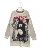 Hysteric Glamourヒステリックグラマー）の古着「Destroy All Monsters Niagara Collage Jacquard Dress」｜ホワイト