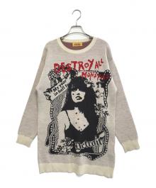 Hysteric Glamour（ヒステリックグラマー）の古着「Destroy All Monsters Niagara Collage Jacquard Dress」｜ホワイト