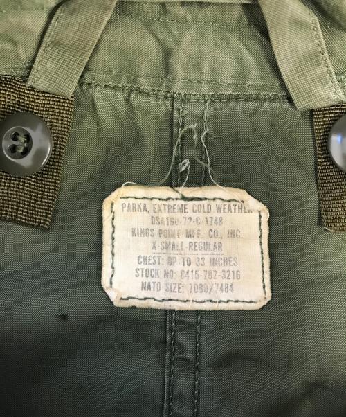 VINTAGE MILITARY（ヴィンテージ ミリタリー）VINTAGE MILITARY (ヴィンテージ ミリタリー) US ARMY M65フィッシュテールパーカー オリーブ サイズ:X-SMALLの古着・服飾アイテム