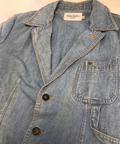 Yves Saint Laurent（イヴサンローラン）Yves Saint Laurent (イヴサンローラン) デニムブレザー インディゴ サイズ:SIZE 48の古着・服飾アイテム
