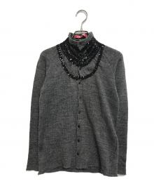 JUNYA WATANABE MAN PINK（ジュンヤワタナベマン ピンク）の古着「スパンコール装飾ニットカーディガン」｜グレー