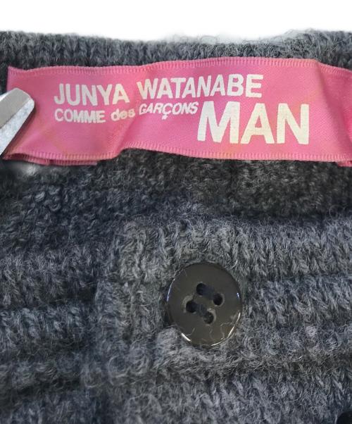JUNYA WATANABE MAN PINK（ジュンヤワタナベマン ピンク）JUNYA WATANABE MAN PINK (ジュンヤワタナベマン ピンク) スパンコール装飾ニットカーディガン グレー サイズ:表記なしの古着・服飾アイテム