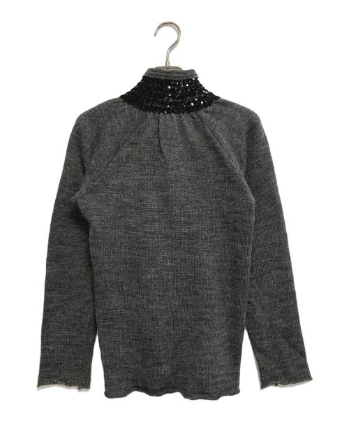 JUNYA WATANABE MAN PINK（ジュンヤワタナベマン ピンク）JUNYA WATANABE MAN PINK (ジュンヤワタナベマン ピンク) スパンコール装飾ニットカーディガン グレー サイズ:表記なしの古着・服飾アイテム