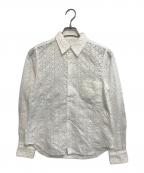 COMME des GARCONS COMME des GARCONSコムデギャルソン コムデギャルソン）の古着「花柄カットアウトシャツ」｜ホワイト