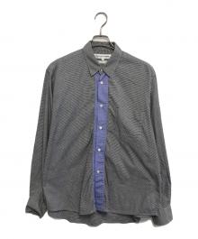 COMME des GARCONS SHIRT（コムデギャルソンシャツ）の古着「切替チェックシャツ」｜グレー
