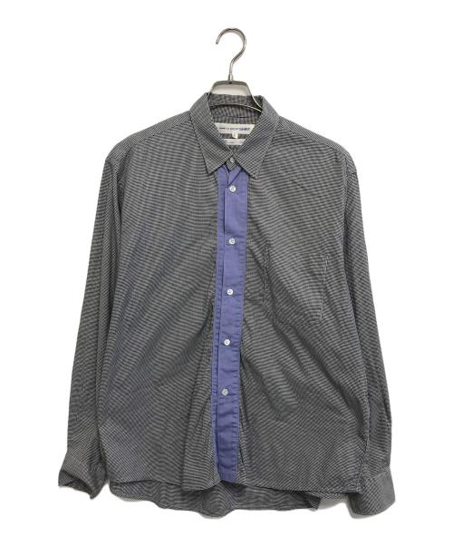 COMME des GARCONS SHIRT（コムデギャルソンシャツ）COMME des GARCONS SHIRT (コムデギャルソンシャツ) 切替チェックシャツ グレー サイズ:Mの古着・服飾アイテム