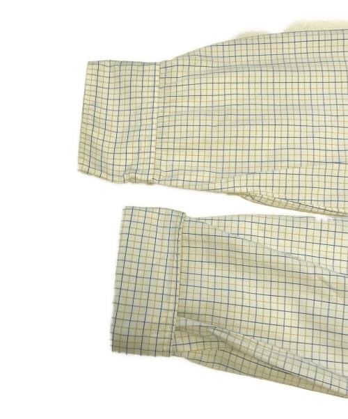 COMME des GARCONS SHIRT（コムデギャルソンシャツ）COMME des GARCONS SHIRT (コムデギャルソンシャツ) メッシュドッキングチェックシャツ ホワイト サイズ:Lの古着・服飾アイテム