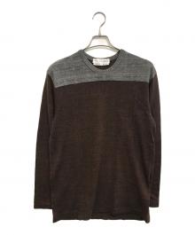 COMME des GARCONS SHIRT（コムデギャルソンシャツ）の古着「切替ニット」｜ブラウン