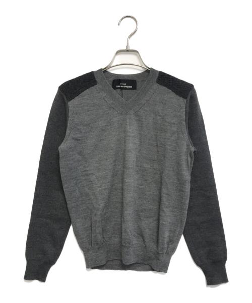 tricot COMME des GARCONS（トリココムデギャルソン）tricot COMME des GARCONS (トリココムデギャルソン) 切替ニット グレー サイズ:表記なしの古着・服飾アイテム
