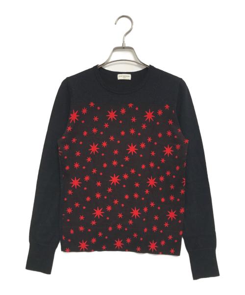 DRIES VAN NOTEN（ドリスヴァンノッテン）DRIES VAN NOTEN (ドリスヴァンノッテン) 切替ラメニット ブラック サイズ:Smallの古着・服飾アイテム