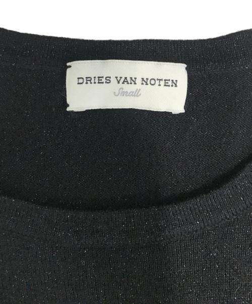 DRIES VAN NOTEN（ドリスヴァンノッテン）DRIES VAN NOTEN (ドリスヴァンノッテン) 切替ラメニット ブラック サイズ:Smallの古着・服飾アイテム