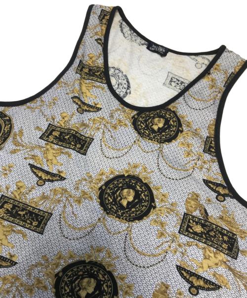 Jean Paul Gaultier homme（ジャンポールゴルチェオム）Jean Paul Gaultier homme (ジャンポールゴルチェオム) 総柄タンクトップ グレー サイズ:Mの古着・服飾アイテム