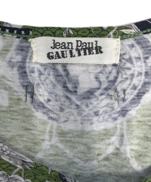 Jean Paul GAULTIER（ジャンポールゴルチェ）Jean Paul GAULTIER (ジャンポールゴルチェ) 総柄タンクトップ グリーン サイズ:9号の古着・服飾アイテム