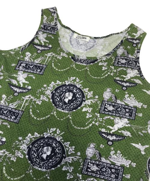 Jean Paul GAULTIER（ジャンポールゴルチェ）Jean Paul GAULTIER (ジャンポールゴルチェ) 総柄タンクトップ グリーン サイズ:9号の古着・服飾アイテム
