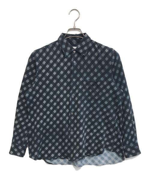 COMME des GARCONS SHIRT（コムデギャルソンシャツ）COMME des GARCONS SHIRT (コムデギャルソンシャツ) 総柄シャツ ネイビー サイズ:Sの古着・服飾アイテム