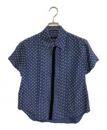 tricot COMME des GARCONS（トリココムデギャルソン）の古着「フロントプリーツドットシャツ」｜ブルー
