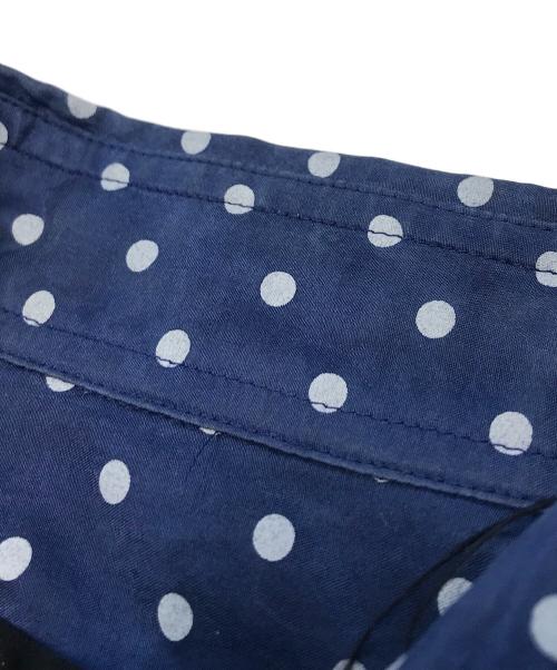 tricot COMME des GARCONS（トリココムデギャルソン）tricot COMME des GARCONS (トリココムデギャルソン) フロントプリーツドットシャツ ブルー サイズ:Mの古着・服飾アイテム