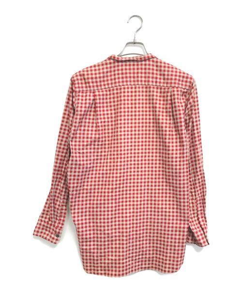COMME des GARCONS HOMME PLUS（コムデギャルソンオムプリュス）COMME des GARCONS HOMME PLUS (コムデギャルソンオムプリュス) 開襟プリントチェックシャツ レッド サイズ:表記なしの古着・服飾アイテム