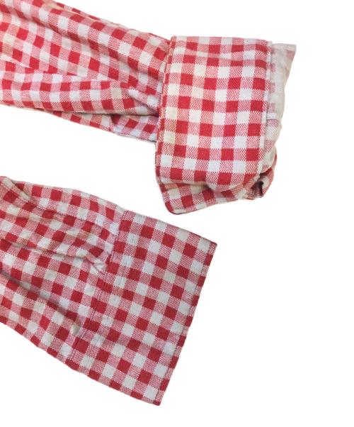 COMME des GARCONS HOMME PLUS（コムデギャルソンオムプリュス）COMME des GARCONS HOMME PLUS (コムデギャルソンオムプリュス) 開襟プリントチェックシャツ レッド サイズ:表記なしの古着・服飾アイテム
