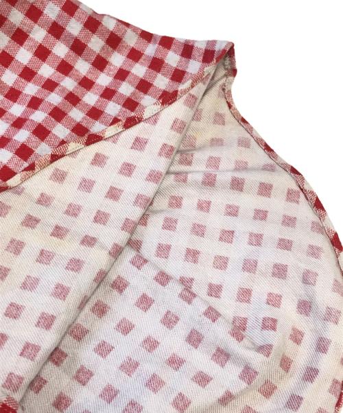 COMME des GARCONS HOMME PLUS（コムデギャルソンオムプリュス）COMME des GARCONS HOMME PLUS (コムデギャルソンオムプリュス) 開襟プリントチェックシャツ レッド サイズ:表記なしの古着・服飾アイテム