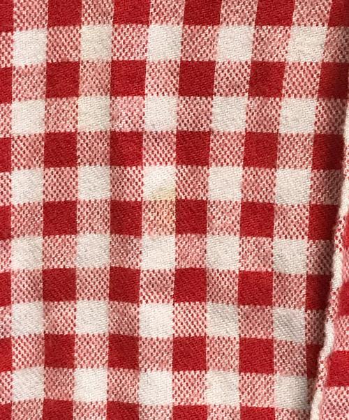 COMME des GARCONS HOMME PLUS（コムデギャルソンオムプリュス）COMME des GARCONS HOMME PLUS (コムデギャルソンオムプリュス) 開襟プリントチェックシャツ レッド サイズ:表記なしの古着・服飾アイテム