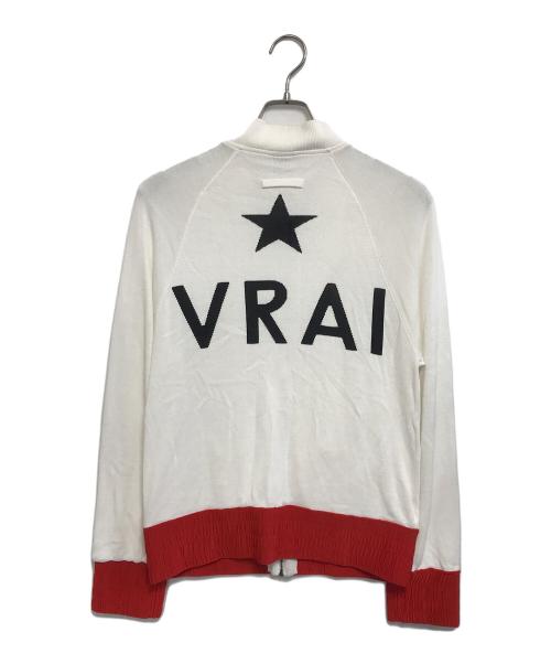 Jean Paul Gaultier homme（ジャンポールゴルチェオム）Jean Paul GAULTIER HOMME (ジャンポールゴルチェオム) VRAI knit zipp jaket ホワイト サイズ:48の古着・服飾アイテム