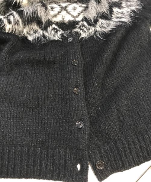 CELINE（セリーヌ）CELINE (セリーヌ) フェアアイルカーディガン ブラック サイズ:Lの古着・服飾アイテム
