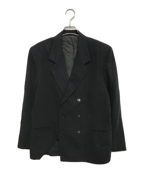 YOHJI YAMAMOTO（ヨウジヤマモト）YOHJI YAMAMOTO (ヨウジヤマモト) 90’s ダブルブレスト変形ジャケット ブラック サイズ:Sの古着・服飾アイテム