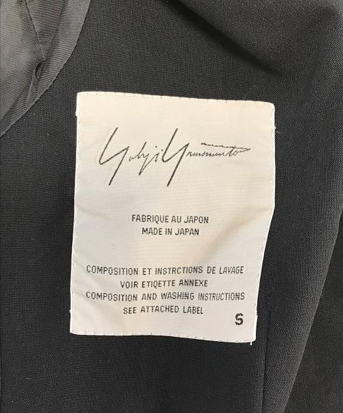YOHJI YAMAMOTO（ヨウジヤマモト）YOHJI YAMAMOTO (ヨウジヤマモト) 90’s ダブルブレスト変形ジャケット ブラック サイズ:Sの古着・服飾アイテム