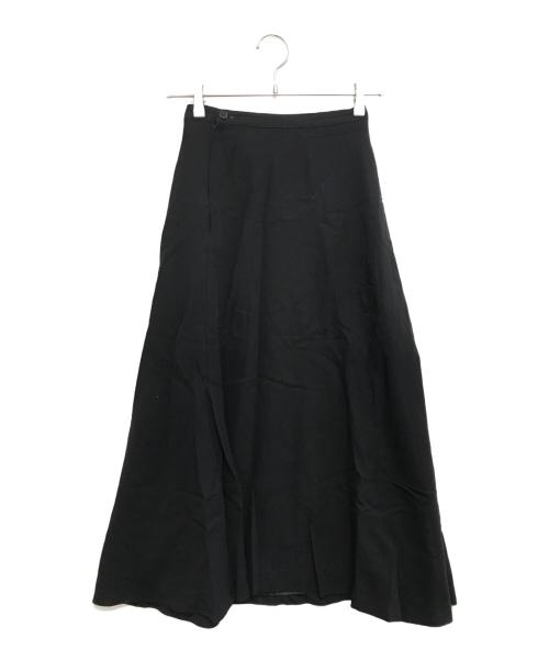 Y's bis（ワイズビス）Y's bis (ワイズビス) ウールギャバスカート ブラック サイズ:表記なしの古着・服飾アイテム