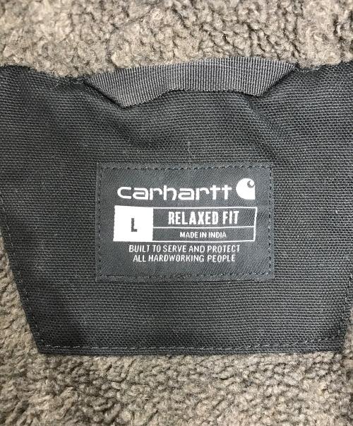 CarHartt（カーハート）CarHartt (カーハート) WASHED DUCK SHERPA-LINED UTILITY JACKET ブラック サイズ:Lの古着・服飾アイテム