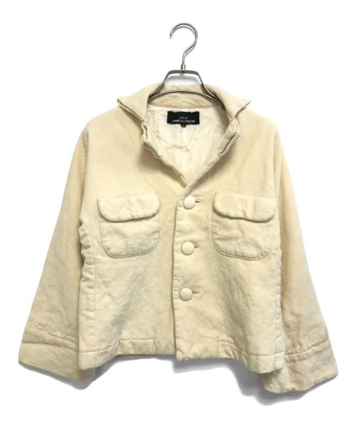 tricot COMME des GARCONS（トリココムデギャルソン）tricot COMME des GARCONS (トリココムデギャルソン) 縮絨３Bジャケット アイボリー サイズ:Ｓの古着・服飾アイテム