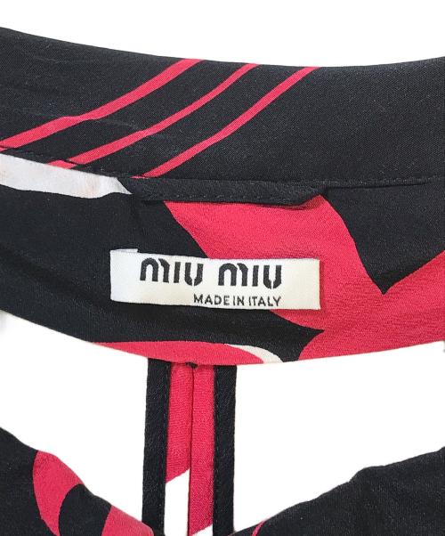 MIU MIU（ミュウミュウ）MIU MIU (ミュウミュウ) ジップアップフリルジャケット ブラック サイズ:36の古着・服飾アイテム