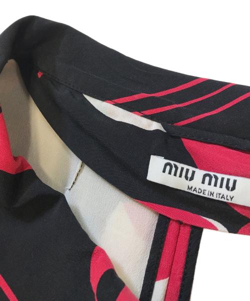 MIU MIU（ミュウミュウ）MIU MIU (ミュウミュウ) ジップアップフリルジャケット ブラック サイズ:36の古着・服飾アイテム