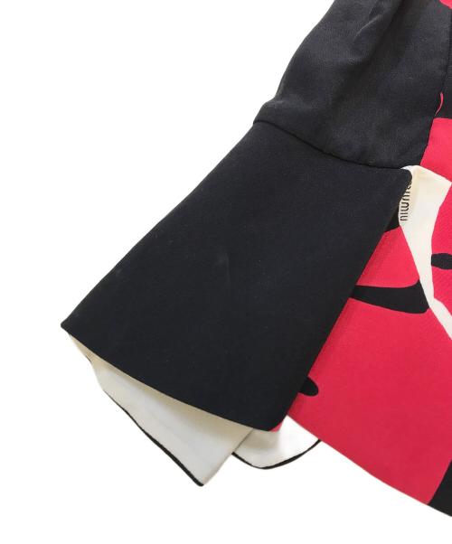 MIU MIU（ミュウミュウ）MIU MIU (ミュウミュウ) ジップアップフリルジャケット ブラック サイズ:36の古着・服飾アイテム