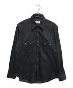 A PUZZLING HOMEアパズリングホーム）の古着「RAINBOW LAME DENIM WESTERNSHIRT」｜ブラック