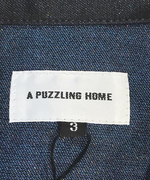 A PUZZLING HOME（アパズリングホーム）A PUZZLING HOME (アパズリングホーム) RAINBOW LAME DENIM WESTERNSHIRT ブラック サイズ:3の古着・服飾アイテム