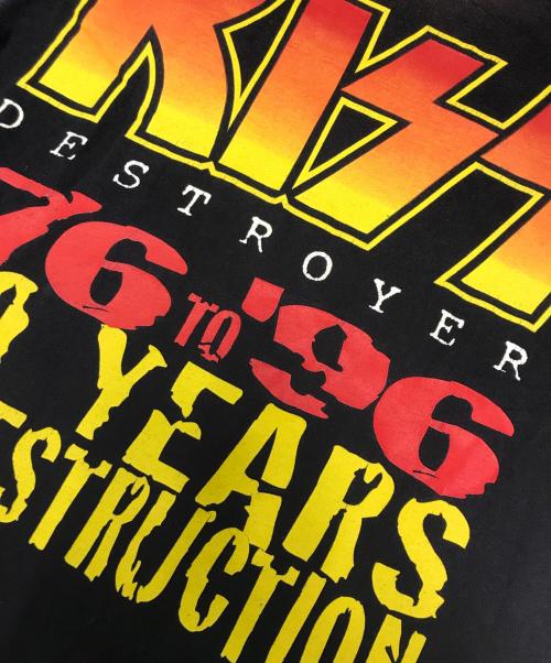 バンドTシャツ（バンドTシャツ）バンドTシャツ (バンドTシャツ) 90s KISS(キッス)バンドTシャツ ブラック サイズ:表記なしの古着・服飾アイテム
