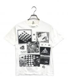ANDAZIA（アンダジア）の古着「アートプリントTシャツ」｜ホワイト