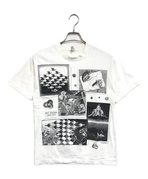 ANDAZIA（アンダジア）ANDAZIA (アンダジア) アートプリントTシャツ ホワイト サイズ:Mの古着・服飾アイテム