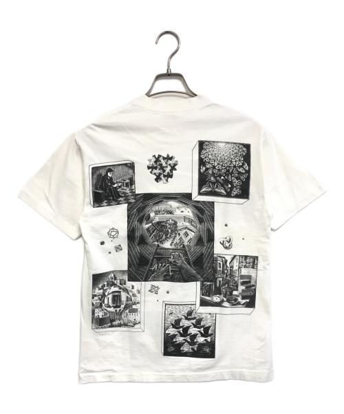 ANDAZIA（アンダジア）ANDAZIA (アンダジア) アートプリントTシャツ ホワイト サイズ:Mの古着・服飾アイテム