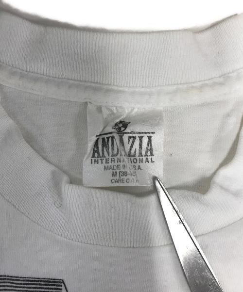 ANDAZIA（アンダジア）ANDAZIA (アンダジア) アートプリントTシャツ ホワイト サイズ:Mの古着・服飾アイテム